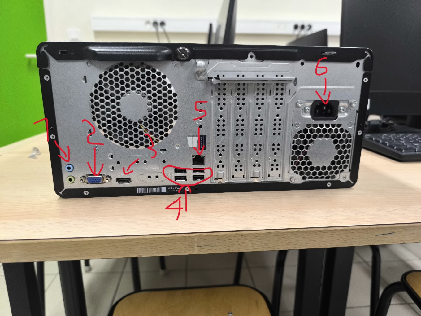 ports de sortie et entrée